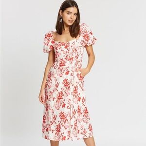 Banana Republic Cotton Floral Midi Dress 10P